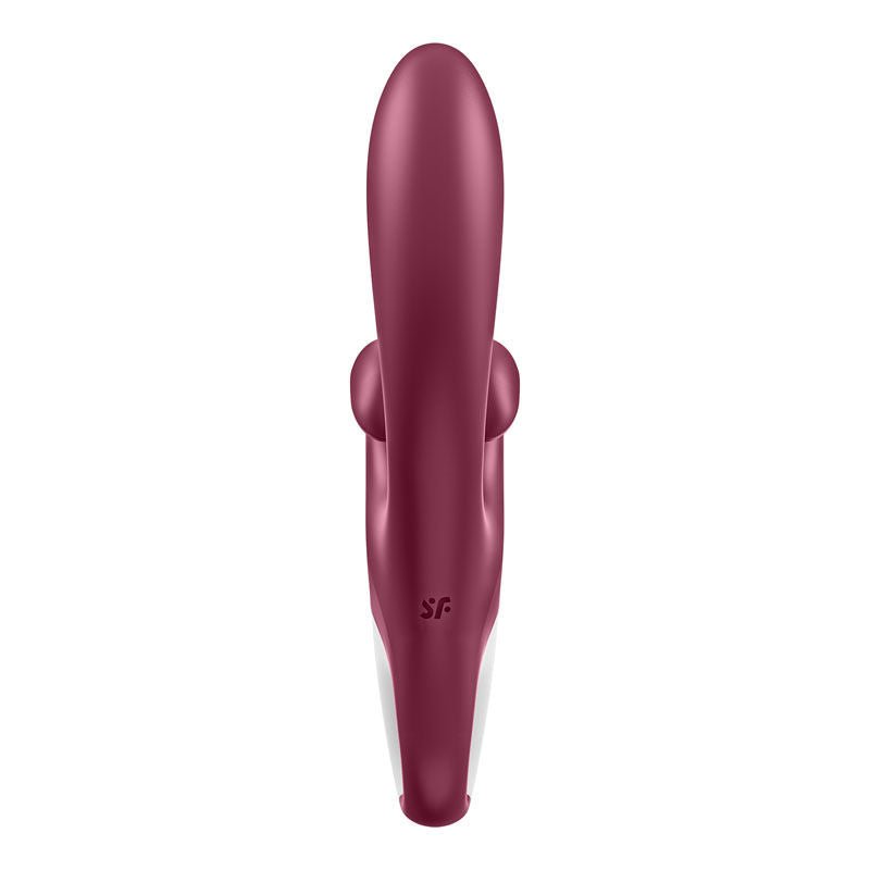 Satisfyer touch me - rabbit vibrator - red, Product back view  | Flirtybay.com.au